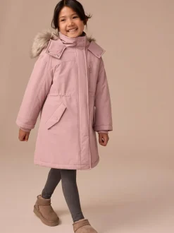 Next Waterproof Wadded Coat (3-16yrs) Pink