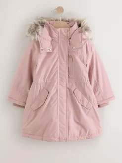 Next Waterproof Wadded Coat (3-16yrs) Pink