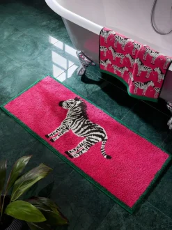 Next Pink Zebra Runner Bath 100% Cotton Bath Mat Discount