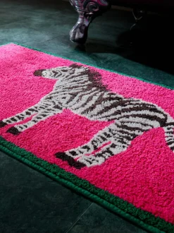 Next Pink Zebra Runner Bath 100% Cotton Bath Mat Discount