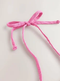 Next Pink Zebra Textured Padded Wired Plunge Bikini Top Sale