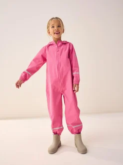 Next Zip Hooded Waterproof Puddlesuit (12mths-10yrs) Pink Discount