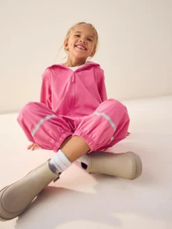 Next Zip Hooded Waterproof Puddlesuit (12mths-10yrs) Pink Discount
