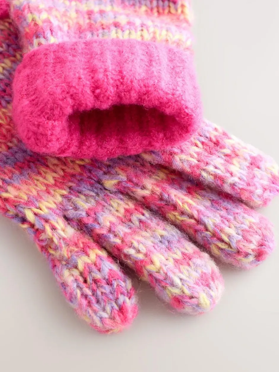 Next Pink/Blue Beanie Gloves And Snood Set (3-13yrs) Outlet