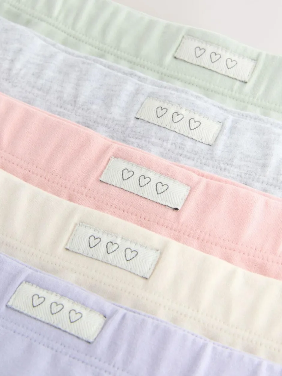 Next Pink/Blue Soft Touch Short Briefs 5 Pack (2-16yrs) Outlet