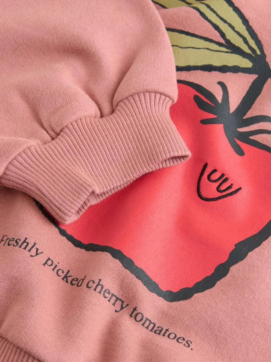 Next Pink/Brown Tomato Sweatshirt and Barrel Leg Joggers Set (3mths-7yrs) Best