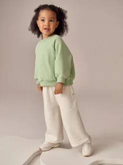 Next Wide Leg Joggers 3 Pack (3mths-7yrs) Pink/Burgundy/Oatmeal Outlet
