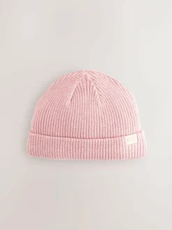 Next Pink/Cream Cable Knitted Baby Beanies 2 Pack (0mths-2yrs) Hot