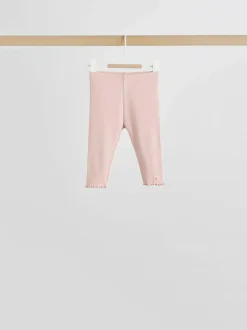 Next Pink/Cream Flower Baby Long Sleeve Top and Leggings Set 8 Piece (0mths-2yrs) New