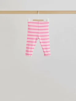 Next Pink/Cream Flower Baby Long Sleeve Top and Leggings Set 8 Piece (0mths-2yrs) New