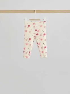 Next Pink/Cream Flower Baby Long Sleeve Top and Leggings Set 8 Piece (0mths-2yrs) New