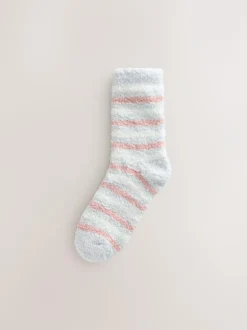 Next Cosy Ankle Socks 4 Pack Pink/Grey Bows Best