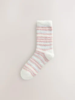 Next Cosy Ankle Socks 4 Pack Pink/Grey Bows Best