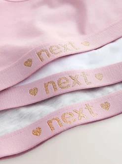 Next Pink/Grey Scoop Crop Tops 3 Pack (5-16yrs) Online