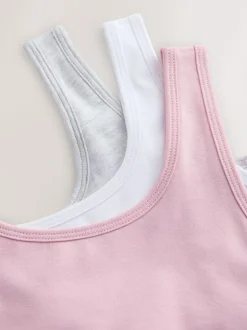 Next Pink/Grey Scoop Crop Tops 3 Pack (5-16yrs) Online