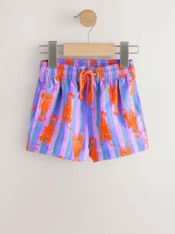 Next Printed Swim Shorts (3mths-7yrs) Pink/Lilac Online