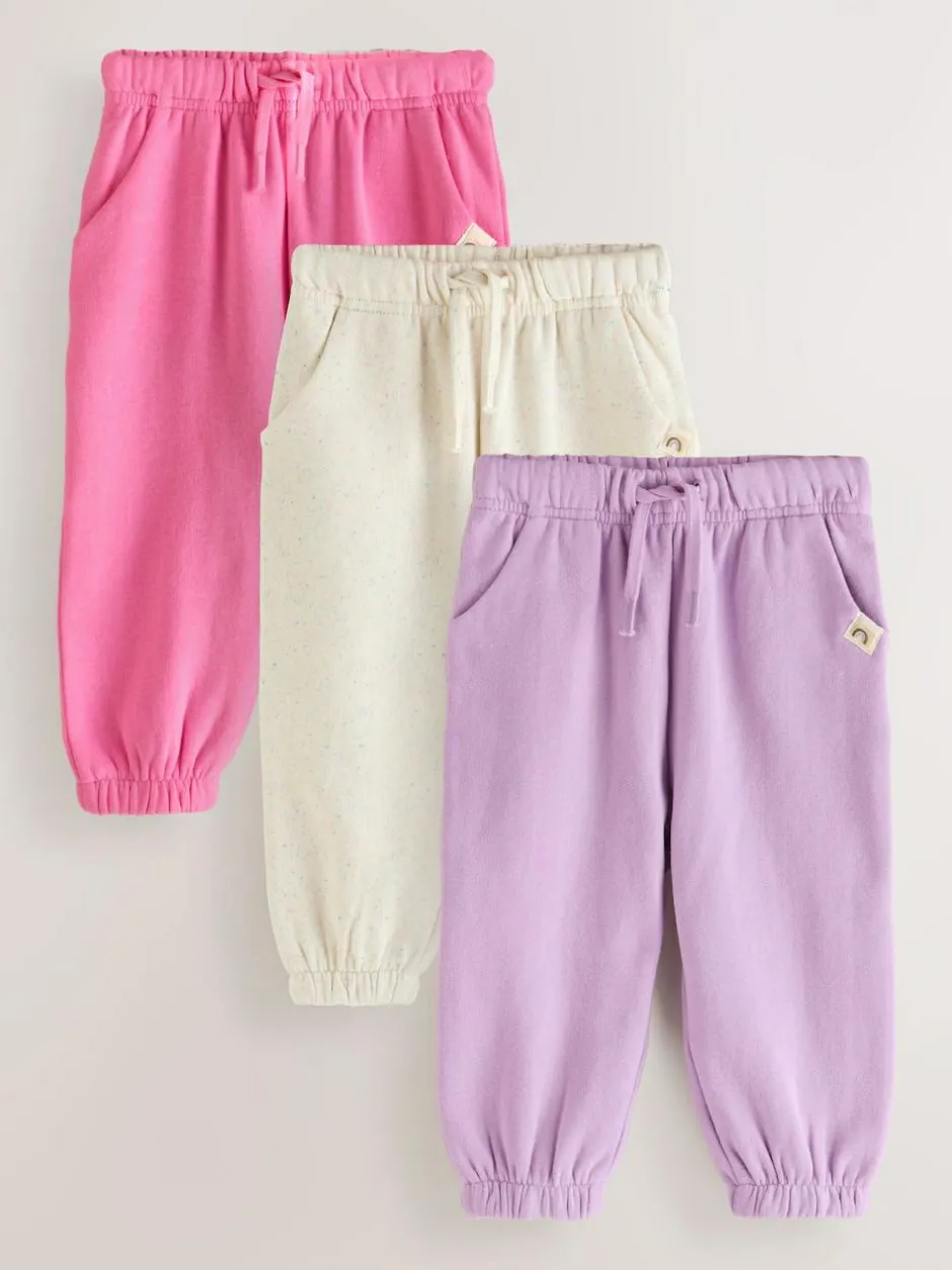 Next 3 Pack Joggers Set (3mths-7yrs) Pink/Lilac/Oatmeal