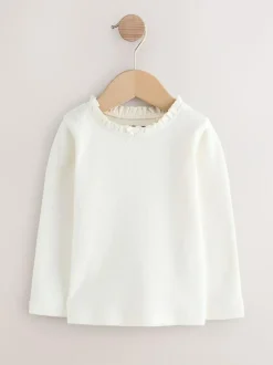 Next Long Sleeve Embroidered Tops (3mths-7yrs) Pink/NEUTRAL