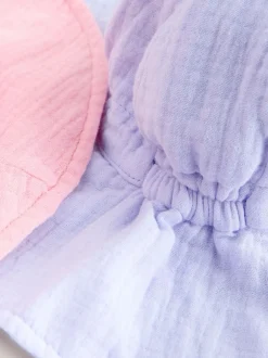 Next Pink/Purple Crinkle 2 Pack Baby Bucket Hat (0mths-2yrs) Discount