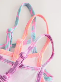 Next Crop Tops 3 Pack (5-16yrs) Pink/Purple New