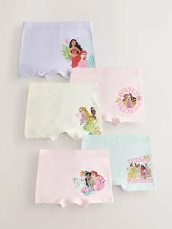 Next Pink/Purple Disney Princesses Shorts Briefs 5 Pack (2-12yrs) Clearance