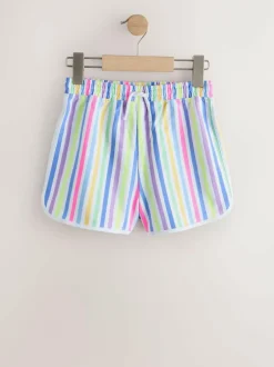 Next 5 Pack Racer Shorts (3-16yrs) Pink/Rainbow/Stripe Outlet