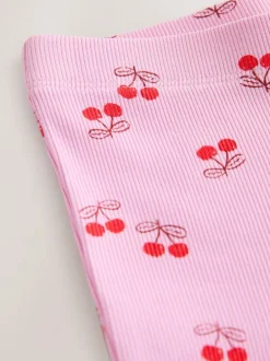 Next Pink/Red Cherry 1 Pack Rib Flare Leggings (3-16yrs) Sale