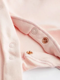 Next Pink/White 3 Pack Baby Sleepsuits (0-2yrs) Sale