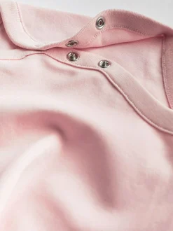 Next Pink/White 5 Pack Essential Short Sleeve Baby Bodysuits Discount