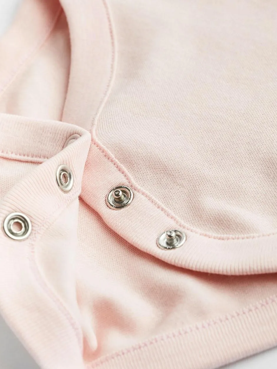 Next Pink/White 5 Pack Essential Long Sleeve Baby Bodysuits Online