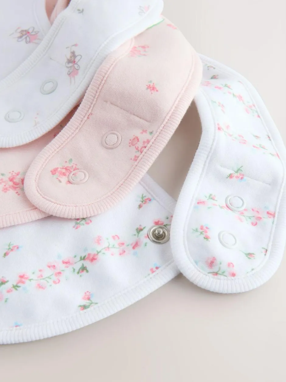 Next Pink/White Baby Bibs 3 Pack Sale