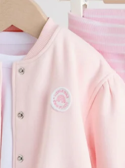 Next Pink/White Baby Jacket, Top and Leggings Set 3 Piece (0mths-2yrs) Discount