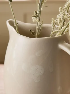 Next Pink/White Floral Ceramic Jug Vase Online