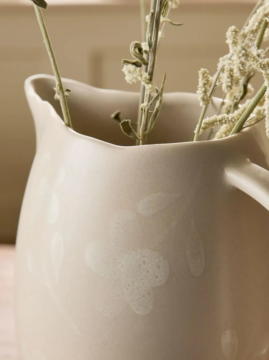 Next Pink/White Floral Ceramic Jug Vase Online