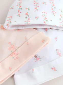 Next Pink/White Tie Top Baby Beanies 3 Pack (0-12mths) Best