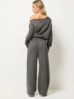 PixieGirl Petite Grey Sweat Wide Leg Jumpsuit