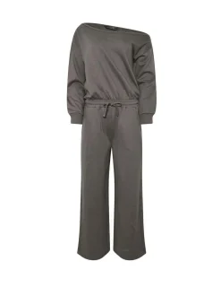 PixieGirl Petite Grey Sweat Wide Leg Jumpsuit