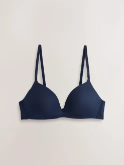 Next A-E Push Up Padded Non Wired Smoothing Bras 2 Pack Plum Purple/Navy Clearance