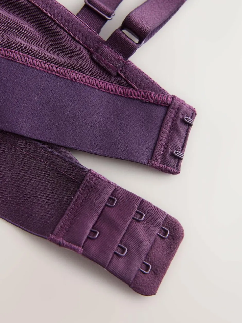 Next Bralette DD+ Ultimate Comfort Non Wire Bralettes 2 Pack Plum Purple/White Best