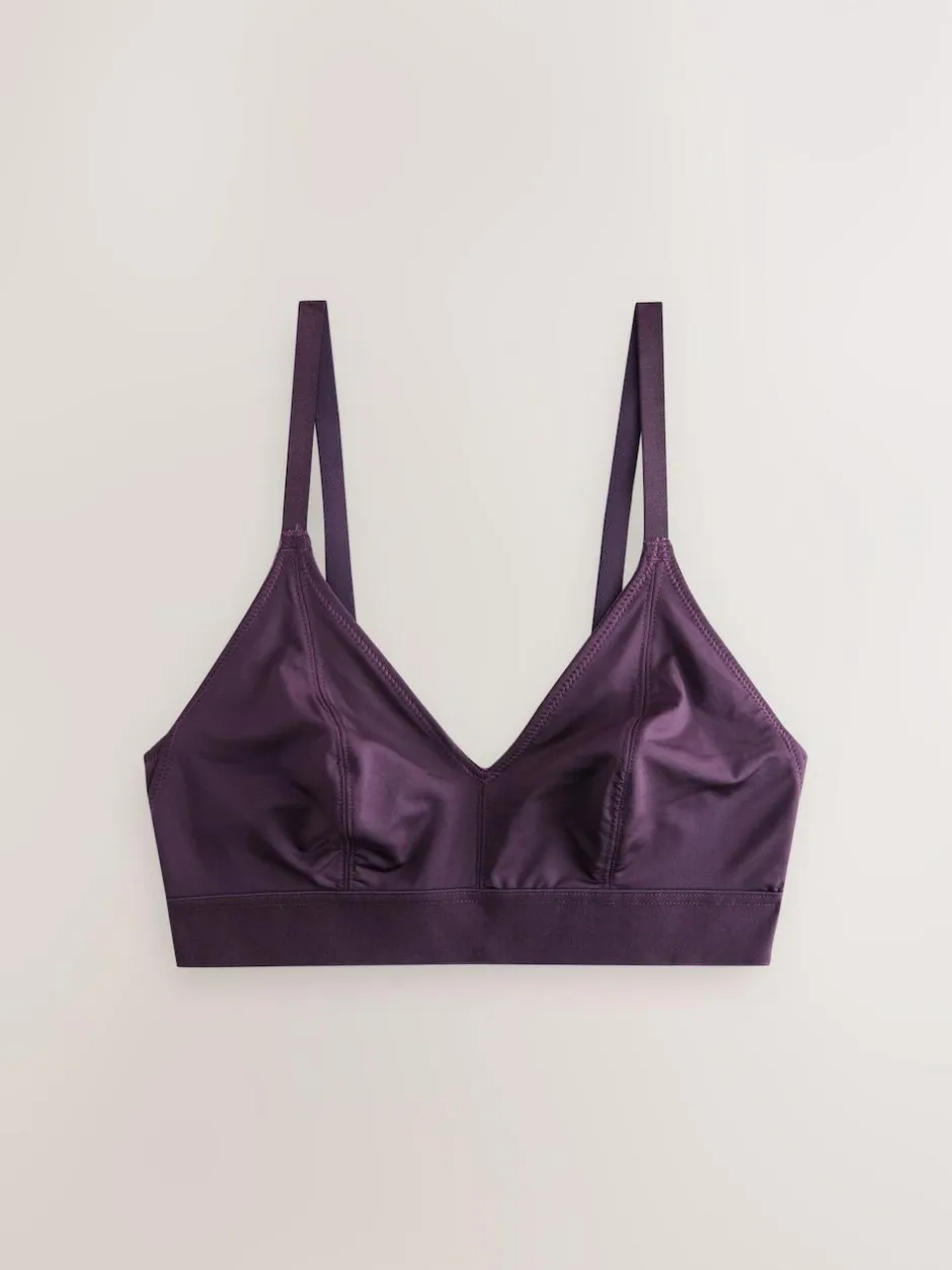 Next Bralette DD+ Ultimate Comfort Non Wire Bralettes 2 Pack Plum Purple/White Best