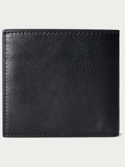 Polo Ralph Lauren Black Billfold Leather Wallet Discount