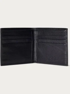 Polo Ralph Lauren Black Billfold Leather Wallet Discount