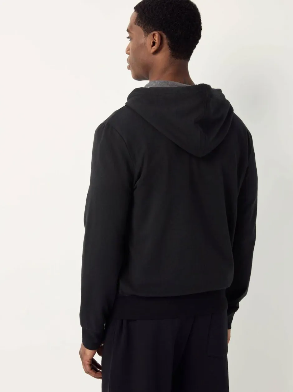 Polo Ralph Lauren Black Loungewear Zip Through Jersey Stretch Hoodie Hot