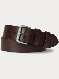 Polo Ralph Lauren Leather Jeans Belt Brown New