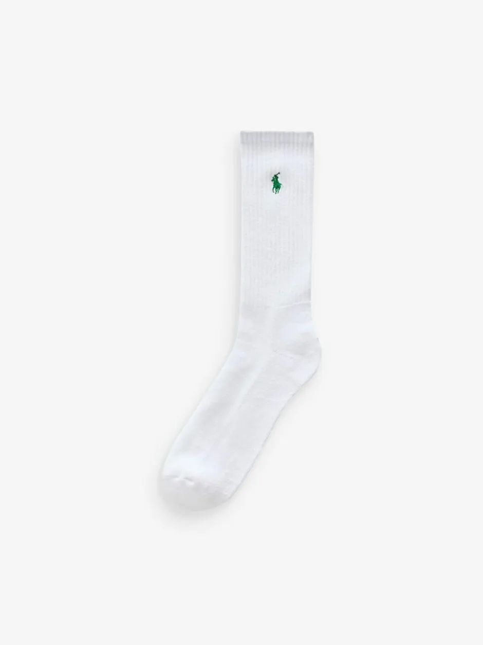 Polo Ralph Lauren Ribbed Crew Socks 6 Pack Off White Hot