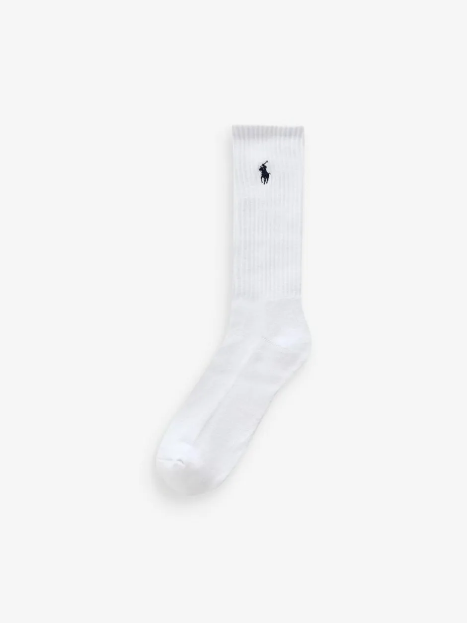 Polo Ralph Lauren Ribbed Crew Socks 6 Pack Off White Hot