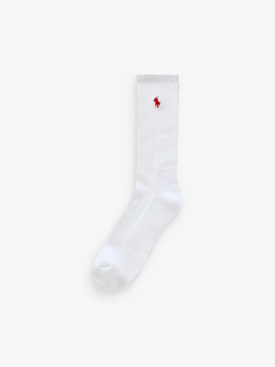 Polo Ralph Lauren Ribbed Crew Socks 6 Pack Off White Hot