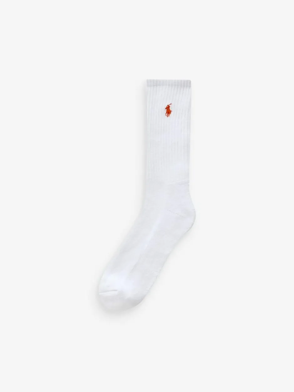 Polo Ralph Lauren Ribbed Crew Socks 6 Pack Off White Hot