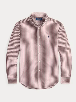 Polo Ralph Lauren Boys Stripe Shirt Red Outlet