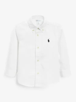 Polo Ralph Lauren White Baby Boys Oxford Shirt Online